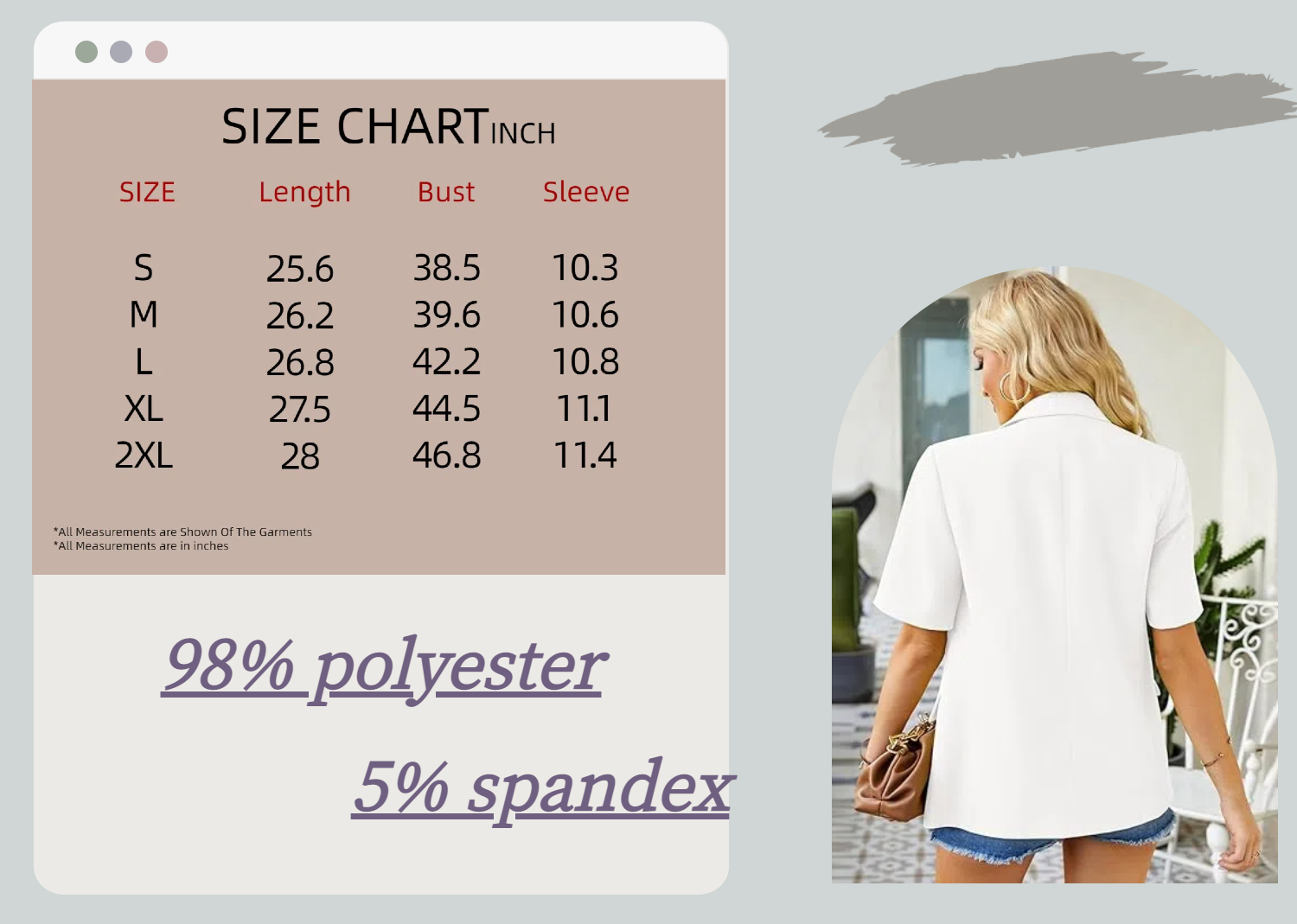 short sleeve casual suit